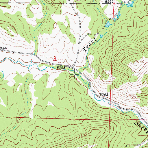 Topographic Map of Trout Creek, CO
