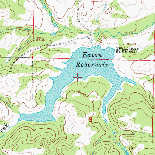 Topographic Map of Eaton Reservoir, CO