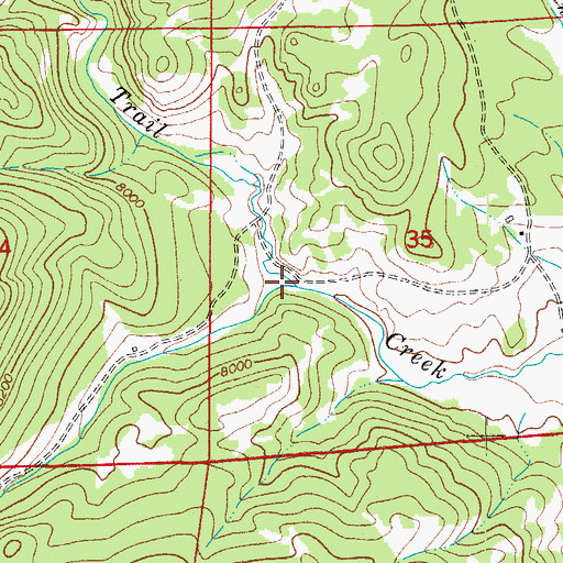 Topographic Map of Pratt Creek, CO