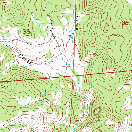 Topographic Map of Hanse Creek, CO