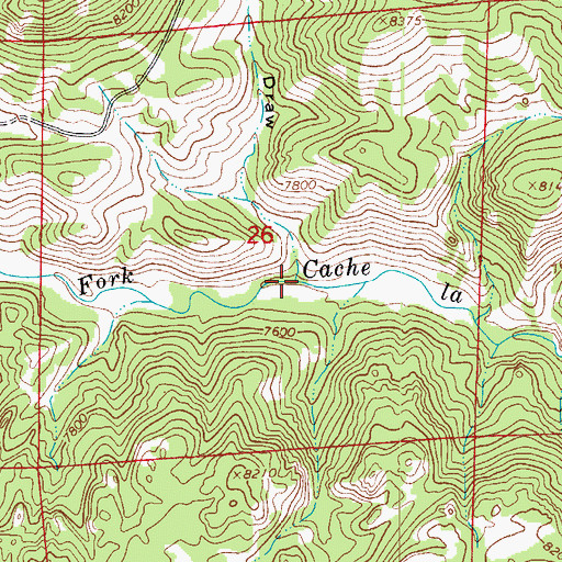 Topographic Map of Log Draw, CO