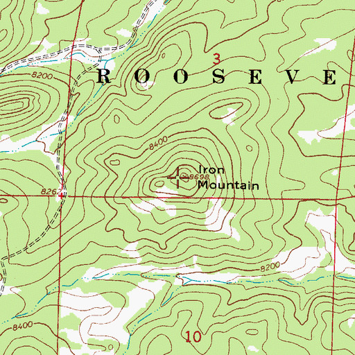 Topographic Map of Iron Mountain, CO