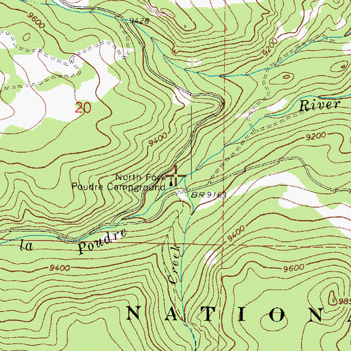 Topographic Map of Killpecker Creek, CO
