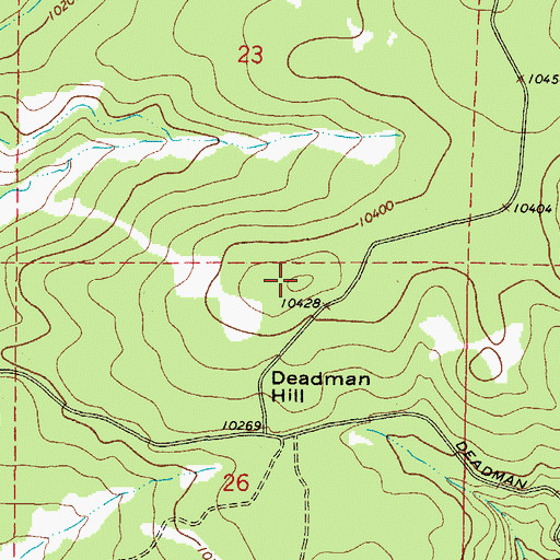 Topographic Map of Deadman Hill, CO