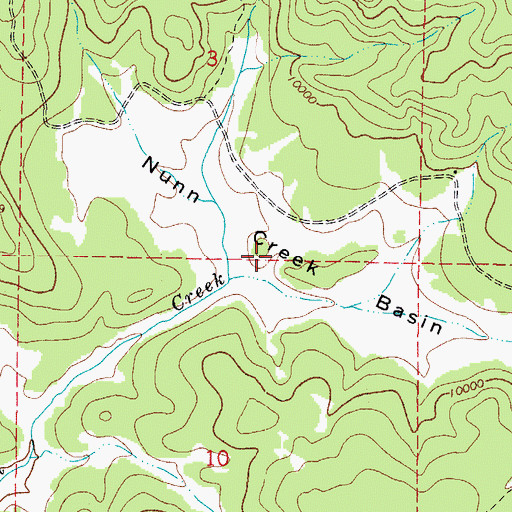 Topographic Map of Nunn Creek Basin, CO