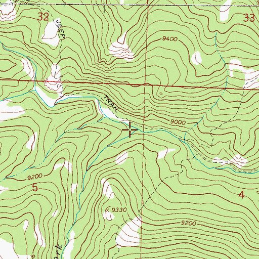 Topographic Map of South Fork Panhandle Creek, CO