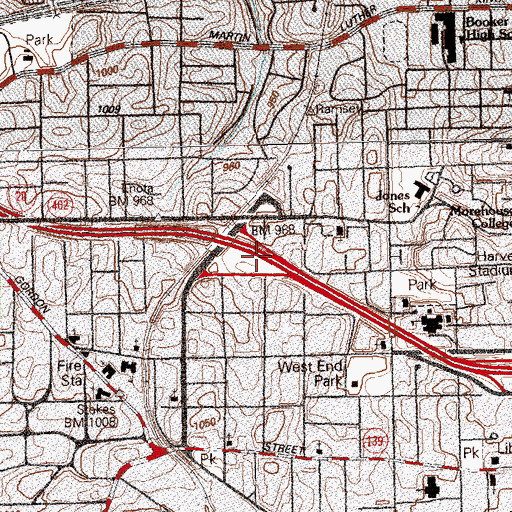 Topographic Map of Exit 18, GA