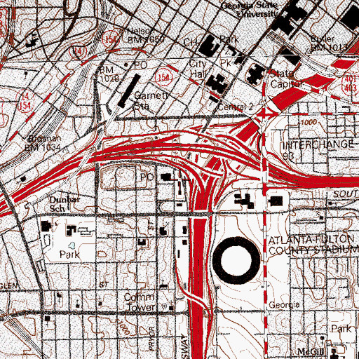 Topographic Map of Fire Station Number 5, GA