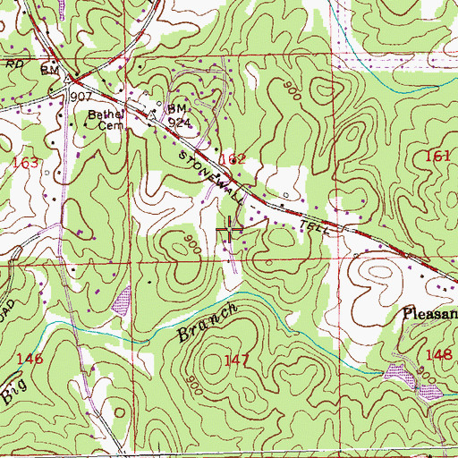 Topographic Map of Holly Brook, GA