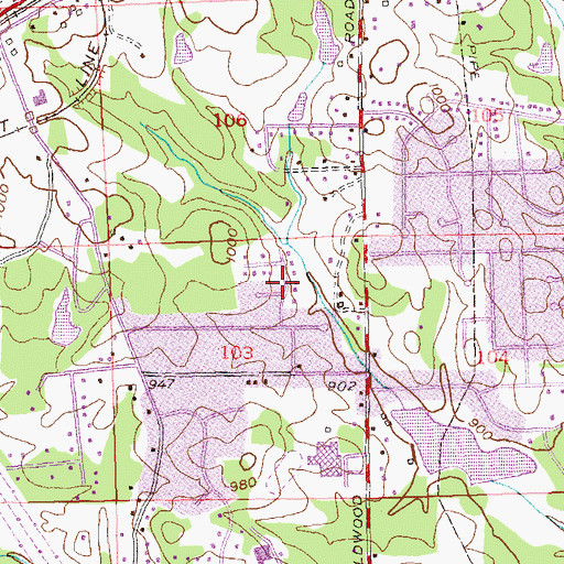 Topographic Map of Melanie Manor, GA