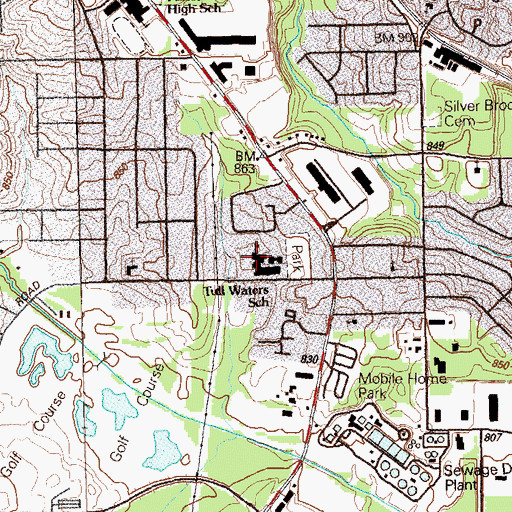 Topographic Map of Dunbar Elementary School, GA