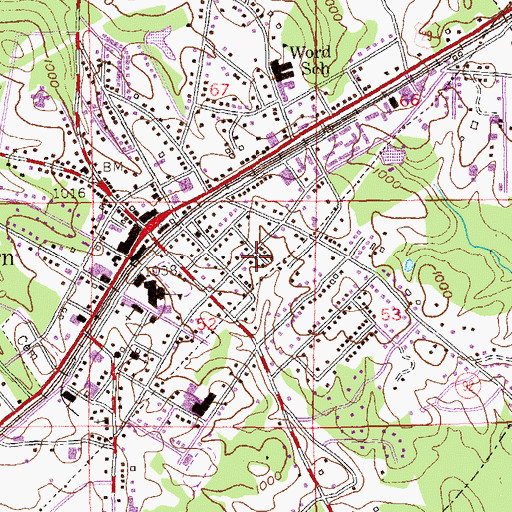 Topographic Map of Saint Marks Methodist Episcopal Church, GA