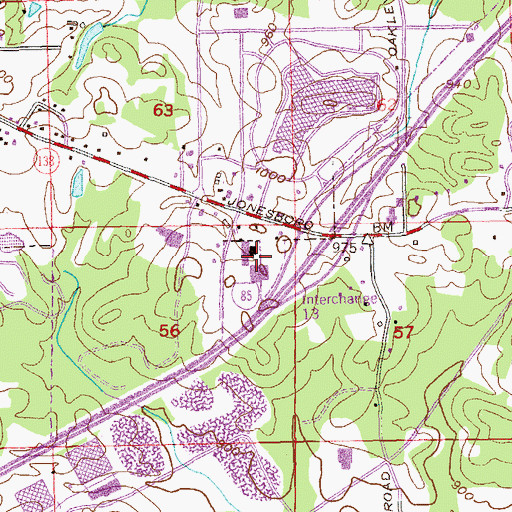 Topographic Map of Shannon Crossing Shopping Center, GA