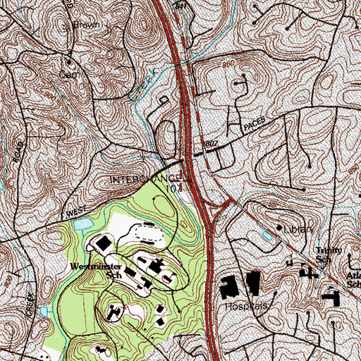 Topographic Map of West Paces Ferry Shopping Center, GA