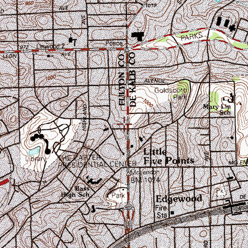 Topographic Map of House of Ravenwood Church, GA