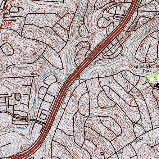 Topographic Map of Fisher Trail Park, GA