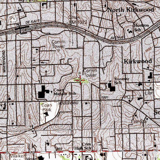 Topographic Map of Gillian Park, GA