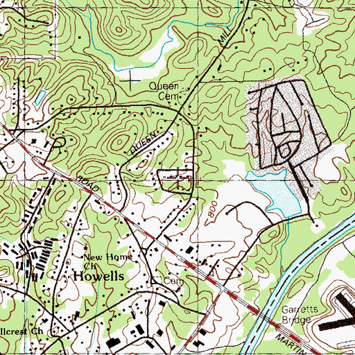 Topographic Map of Cardell, GA