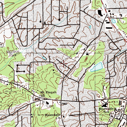 Topographic Map of Howard, GA