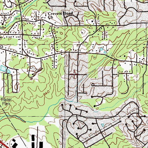 Topographic Map of Pineview, GA