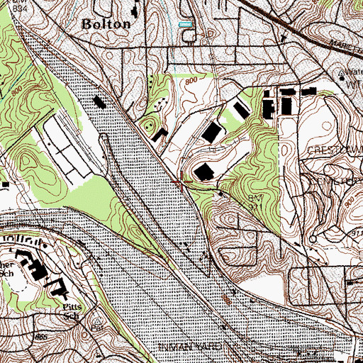 Topographic Map of Tilford, GA