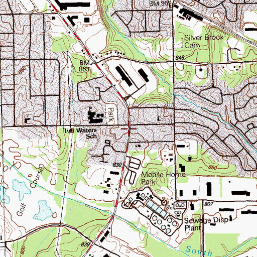 Topographic Map of Cornell, GA