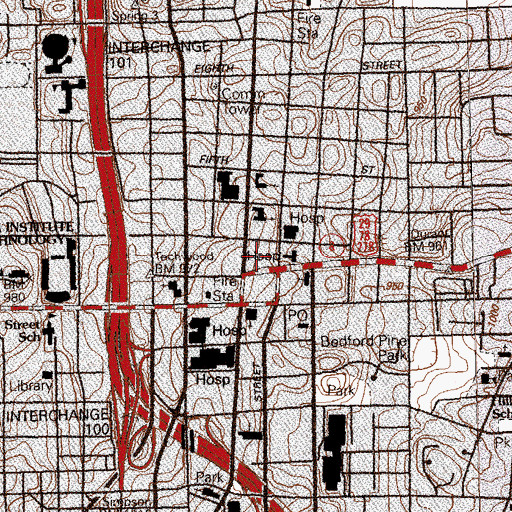 Topographic Map of Road To Tara Museum, GA