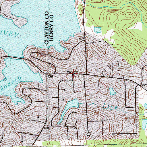 Topographic Map of Mayday (historical), GA
