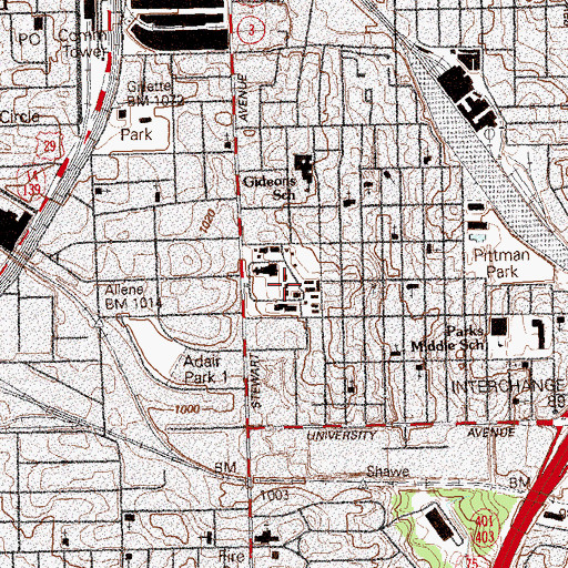 Topographic Map of Atlanta Theological Seminary (historical), GA