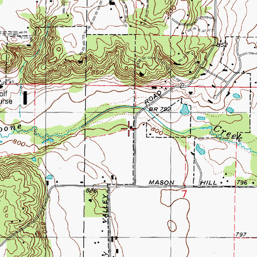 Topographic Map of Cherry Valley School (historical), IL