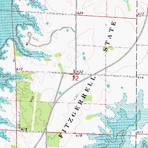 Topographic Map of King College (historical), IL