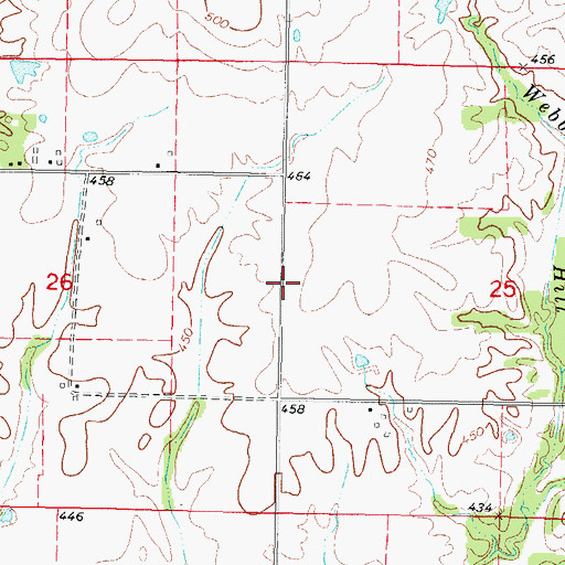 Topographic Map of Long Prairie School (historical), IL