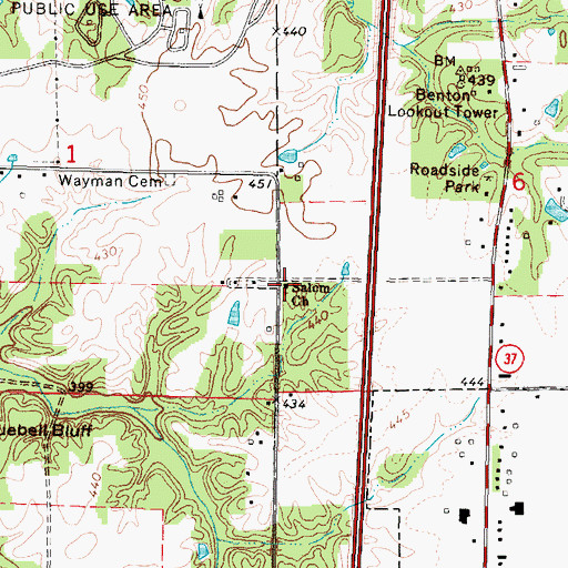 Topographic Map of McGuire School (historical), IL