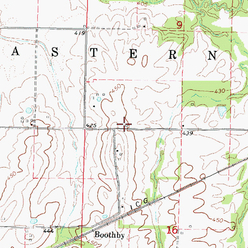 Topographic Map of Old Akin School (historical), IL