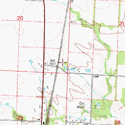 Topographic Map of Big Ben Mine, IL