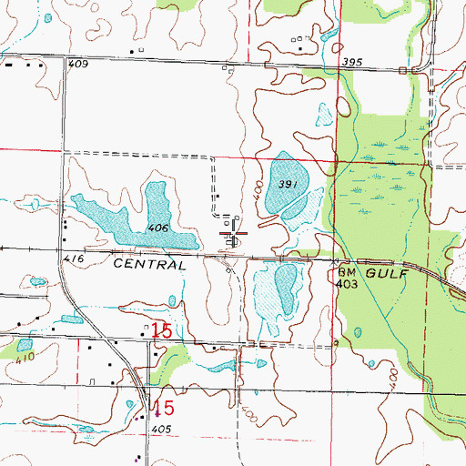 Topographic Map of Paradise Mine, IL