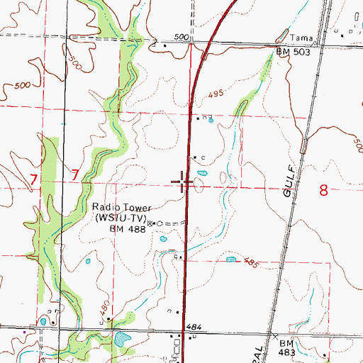 Topographic Map of Roots School (historical), IL