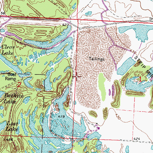 Topographic Map of Kimzey School (historical), IL