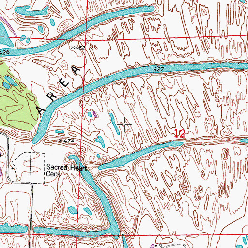 Topographic Map of Slawson School (historical), IL