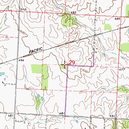 Topographic Map of Van Brunt School (historical), IL