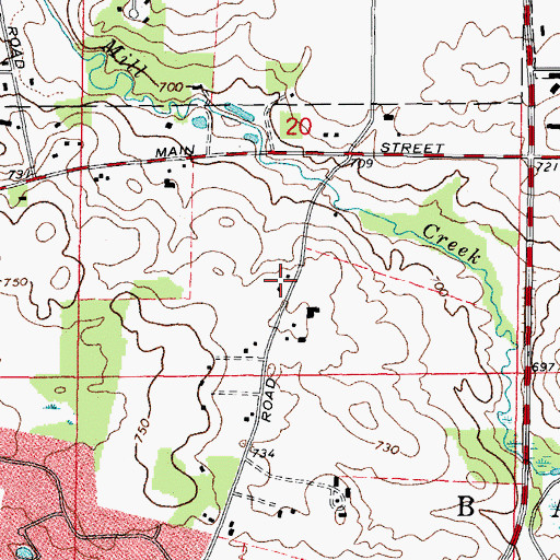Topographic Map of Nelson Grove School (historical), IL