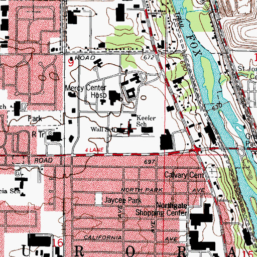 Topographic Map of Keeler School, IL