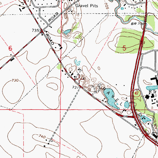 Topographic Map of Grouse School (historical), IL