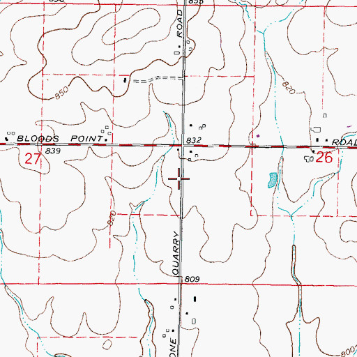 Topographic Map of Graves School (historical), IL