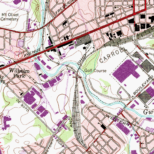 Topographic Map of Claremont (historical), MD