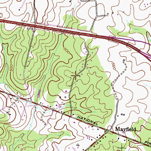 Topographic Map of Brosenne, MD