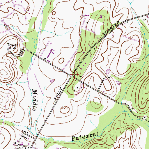 Topographic Map of Donghoregan, MD