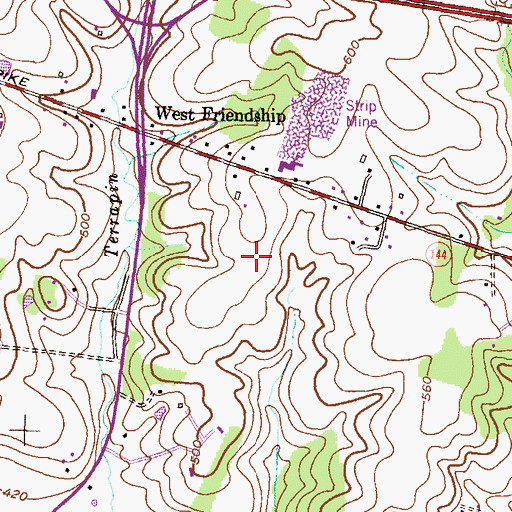 Topographic Map of Friendship Manor, MD