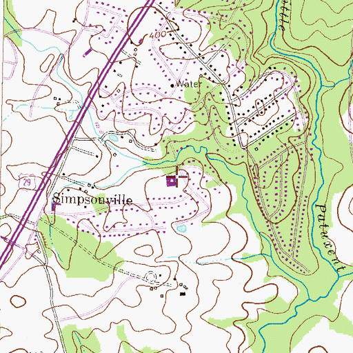 Topographic Map of Atholton Elementary School, MD