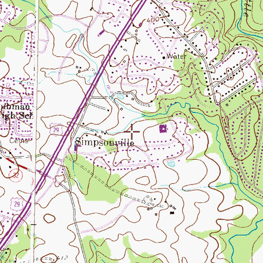 Topographic Map of Atholton Park, MD